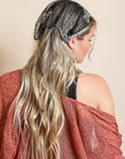 Tulle Lace Poppy Headscarf Hats & Hair Black