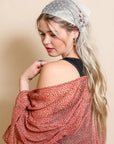 Tulle Lace Poppy Headscarf Hats & Hair White