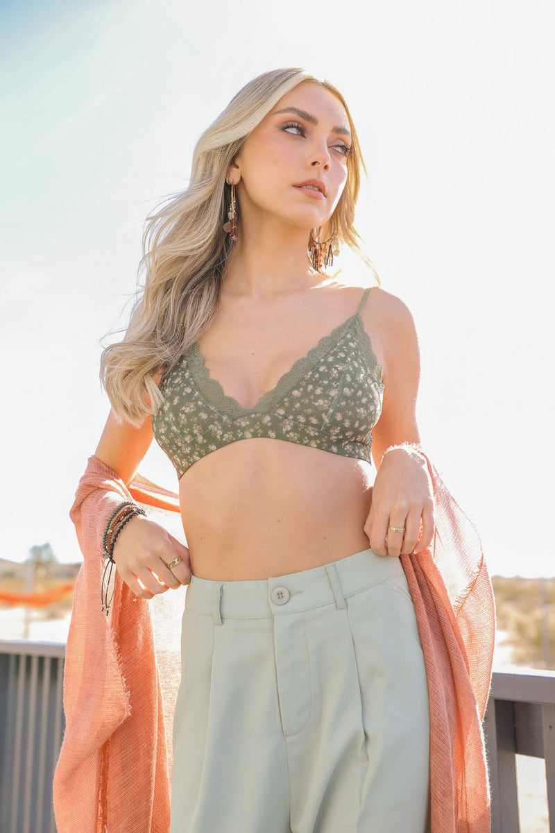Leto Collection - Plus Lace Trim Padded Bralette $24 – Thank you