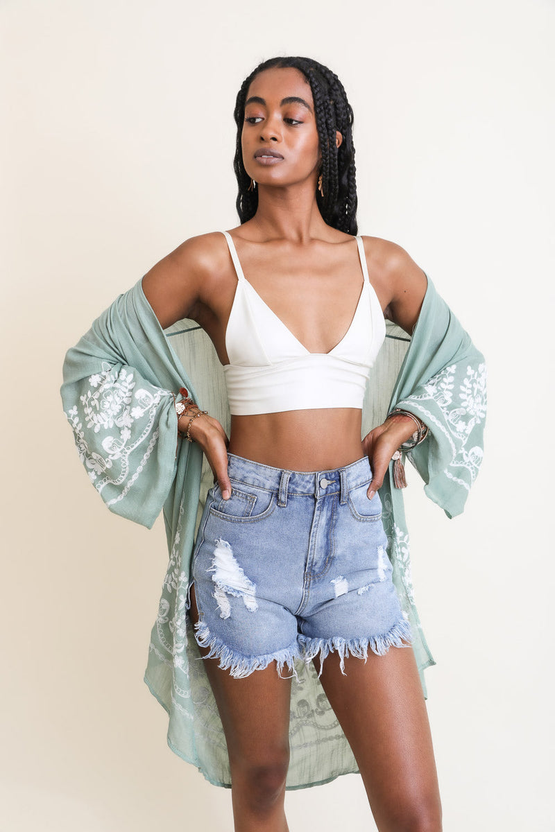 Faux Leather Longline Bralette $24 – Thank you - Leto Collection