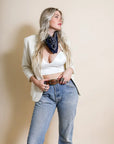 Flower Field Bandana Hats & Hair Navy