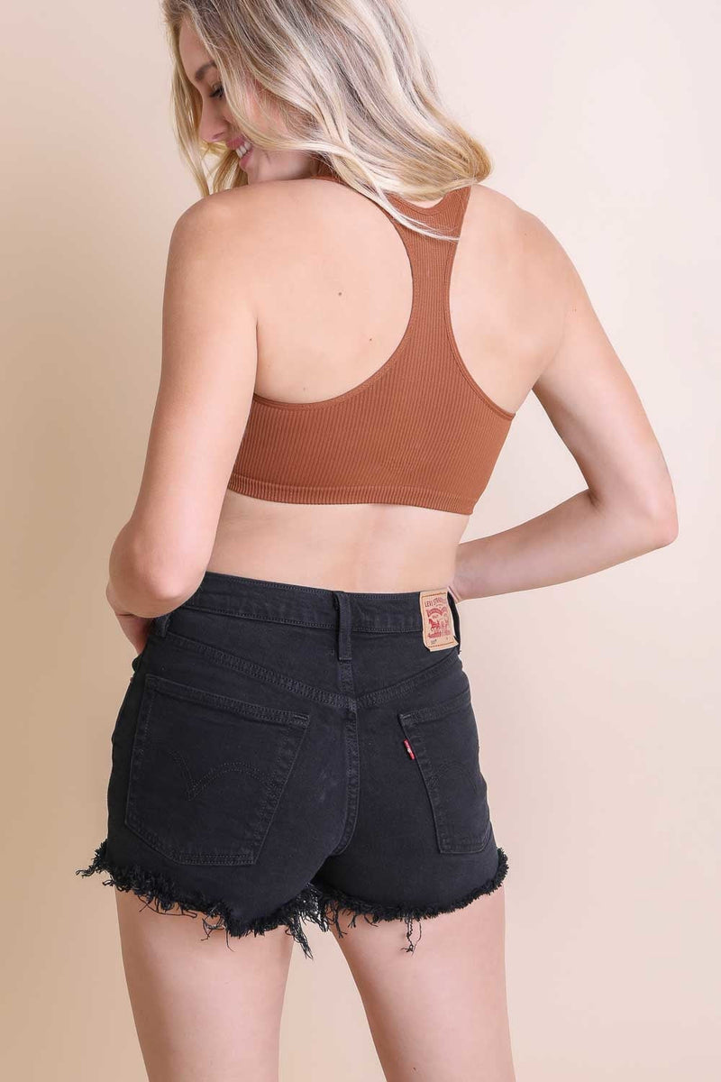 Ribbed Racerback Bralette $18 – Thank you - Leto Collection