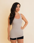 Everyday Lace Trim Ribbed Tank Top