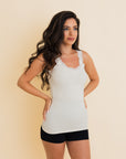 Everyday Lace Trim Ribbed Tank Top