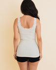 Everyday Lace Trim Ribbed Tank Top