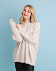 Classic Soft Cable Knit Pullover Sweater