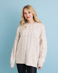 Classic Soft Cable Knit Pullover Sweater