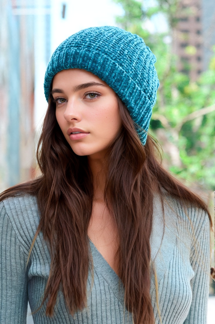 Soft Chenille Beanie Hats &amp; Hair