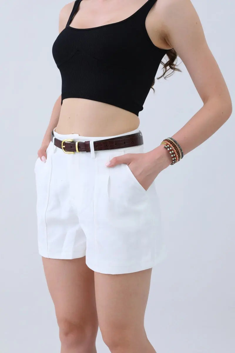Faux Alligator Skin Leather Belt - Perfect for Any Outfit Leto Collection