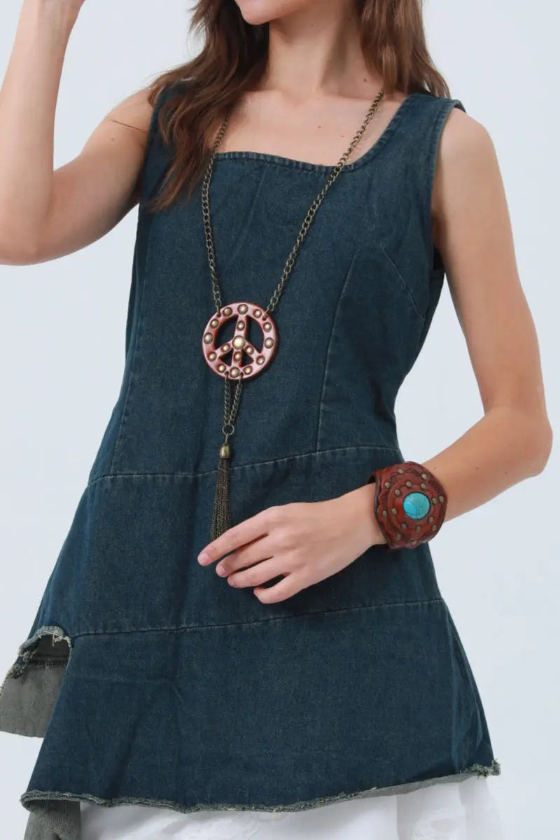 Boho Peace Pendant Necklace - Simple & Symbolic ☮️ Leto Collection