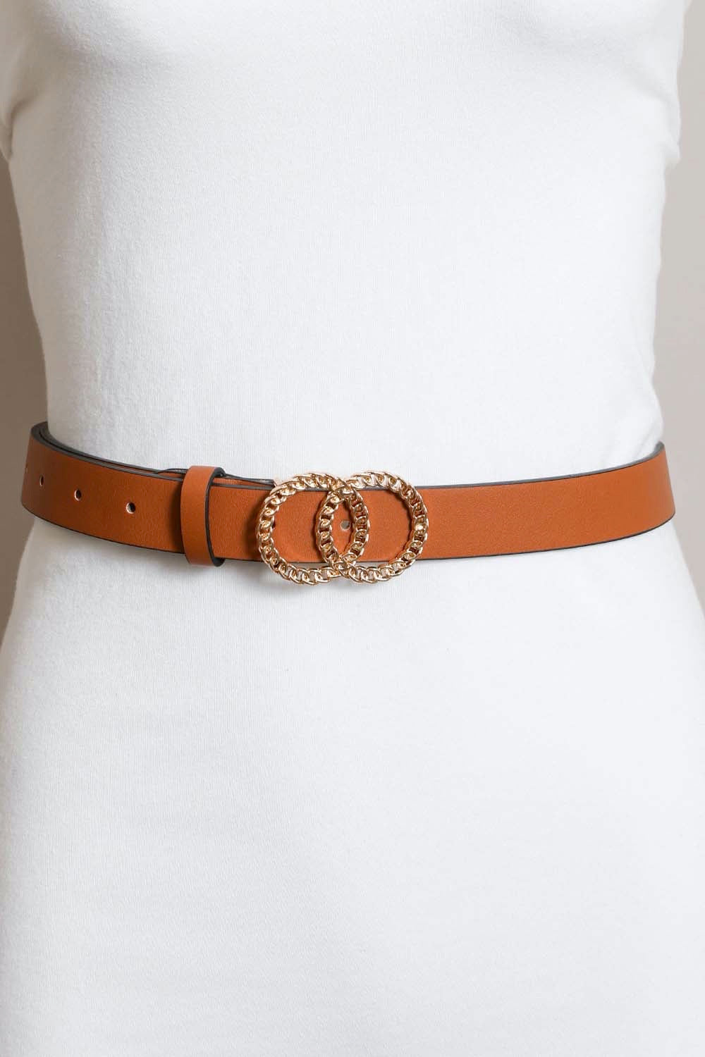 Double Chain Ring Buckle Belt
