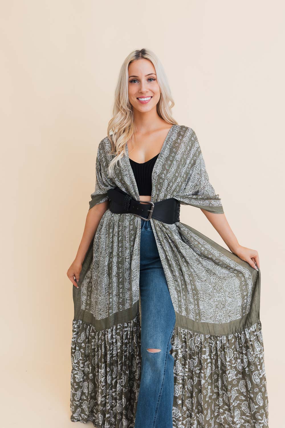 Classic Braided Leather Belt – Wide &amp; Supple Strap