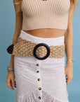 Bohemian Wide Natural Jute Waist Belt