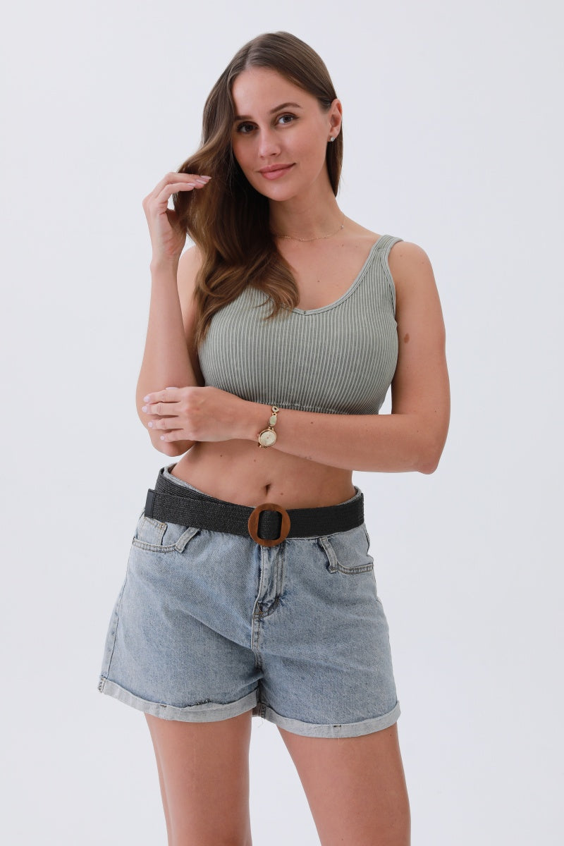 Minimalist Boho Raffia Belt – Chic Round Buckle for Effortless Style 🌾🌟