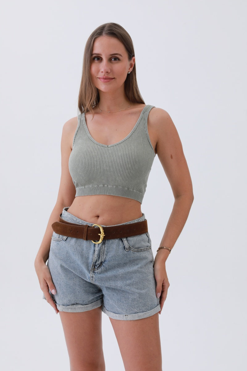 Chic Modern Suede Belt – Gold Circle Buckle for Effortless Style ✨💫