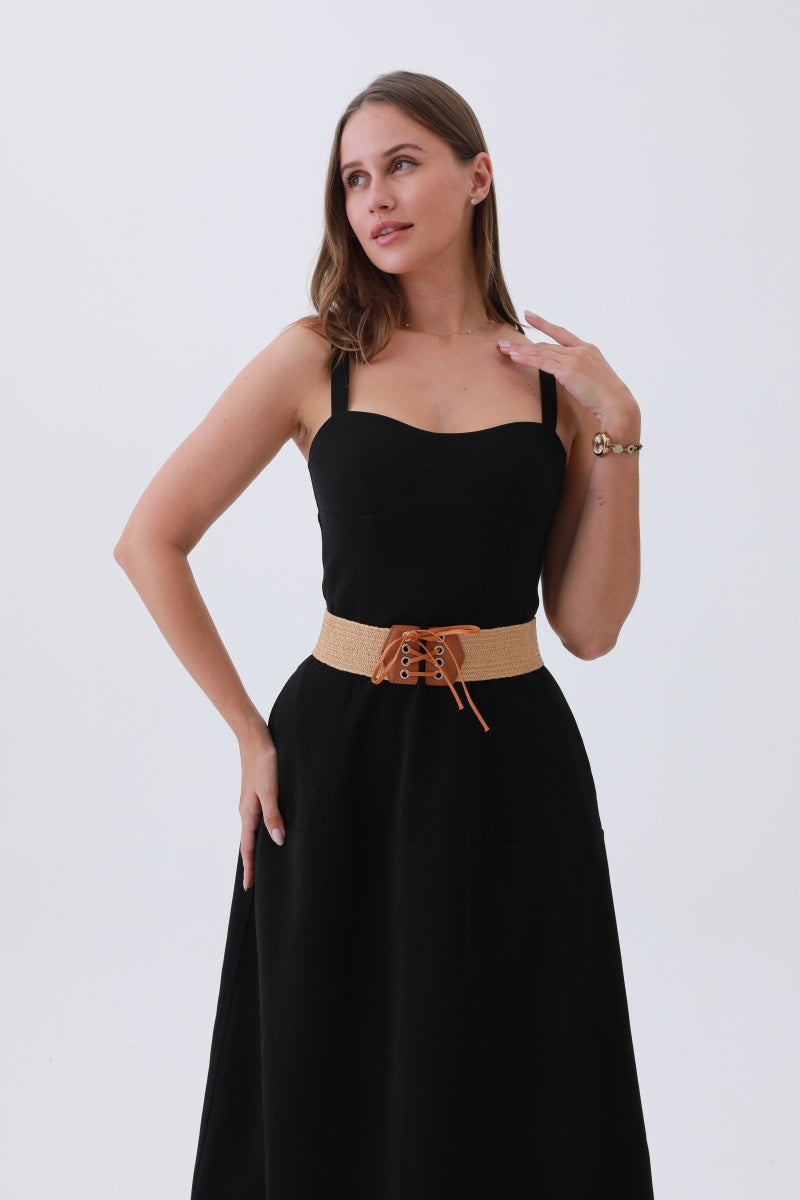 Adjustable Bow Belt – Stretchy Woven Waistband🌸✨