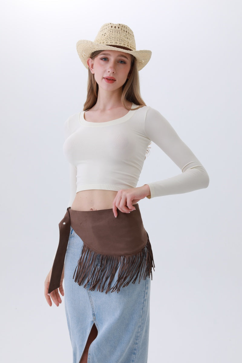 Ethnic Jazz Waist Cincher – Bohemian Fringe Belt✨🎷&amp;nbsp;