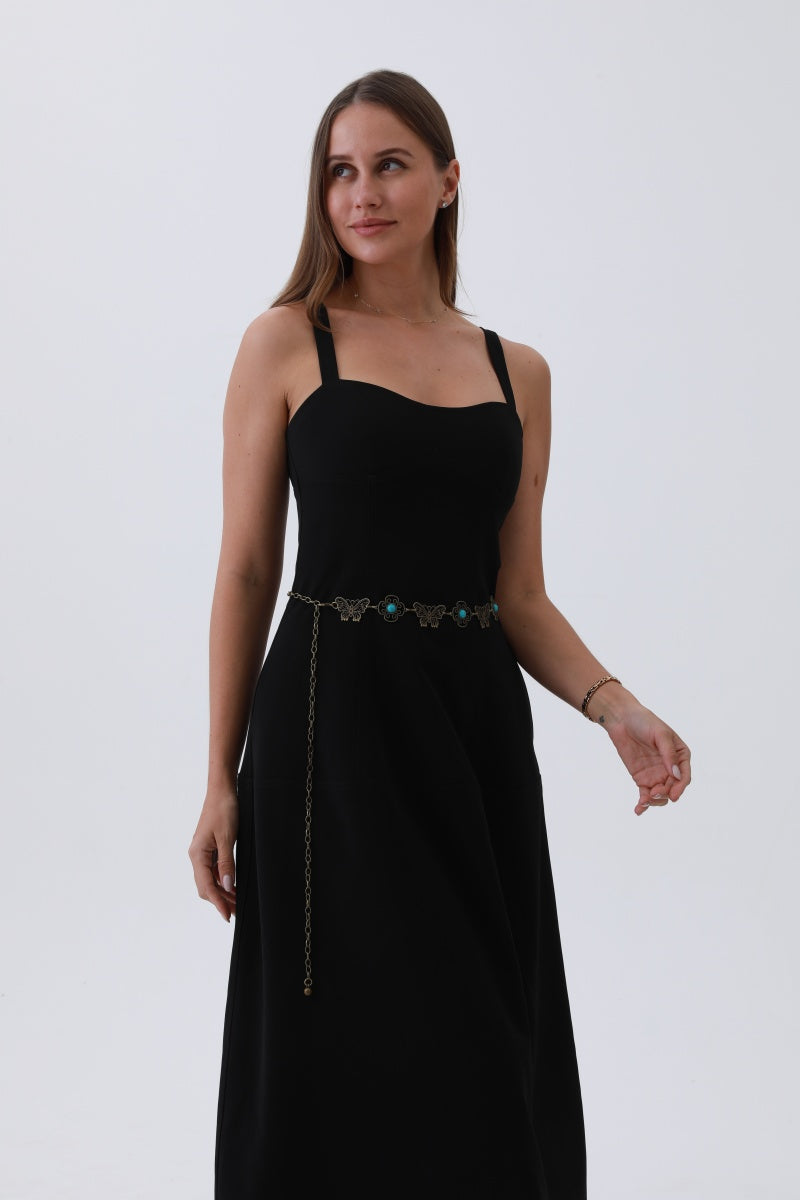 Boho Butterfly Chain Belt – Vintage Western Waist Accent🦋