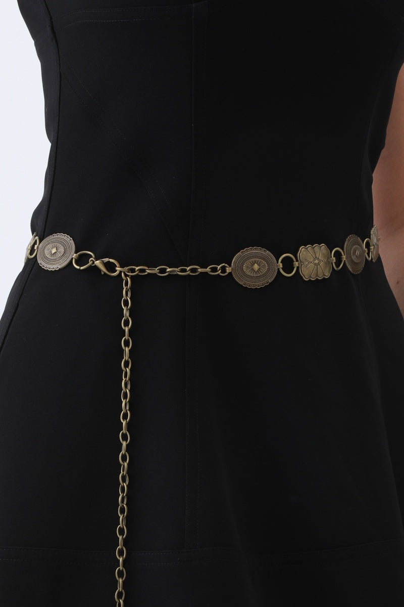 Geometric Western Belt – Vintage Chain &amp; Cowboy Charm🤠⛓️
