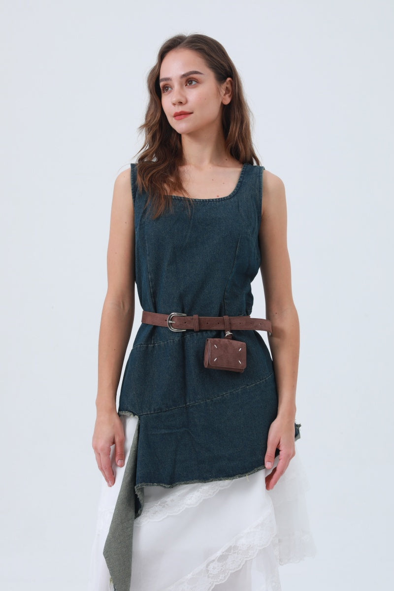 Vintage Belt with Attached Mini Wallet – Functional &amp; Retro Style 💼