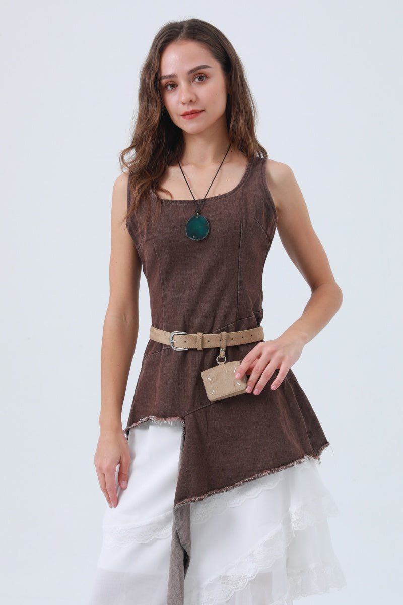 Vintage Belt with Attached Mini Wallet – Functional &amp; Retro Style 💼