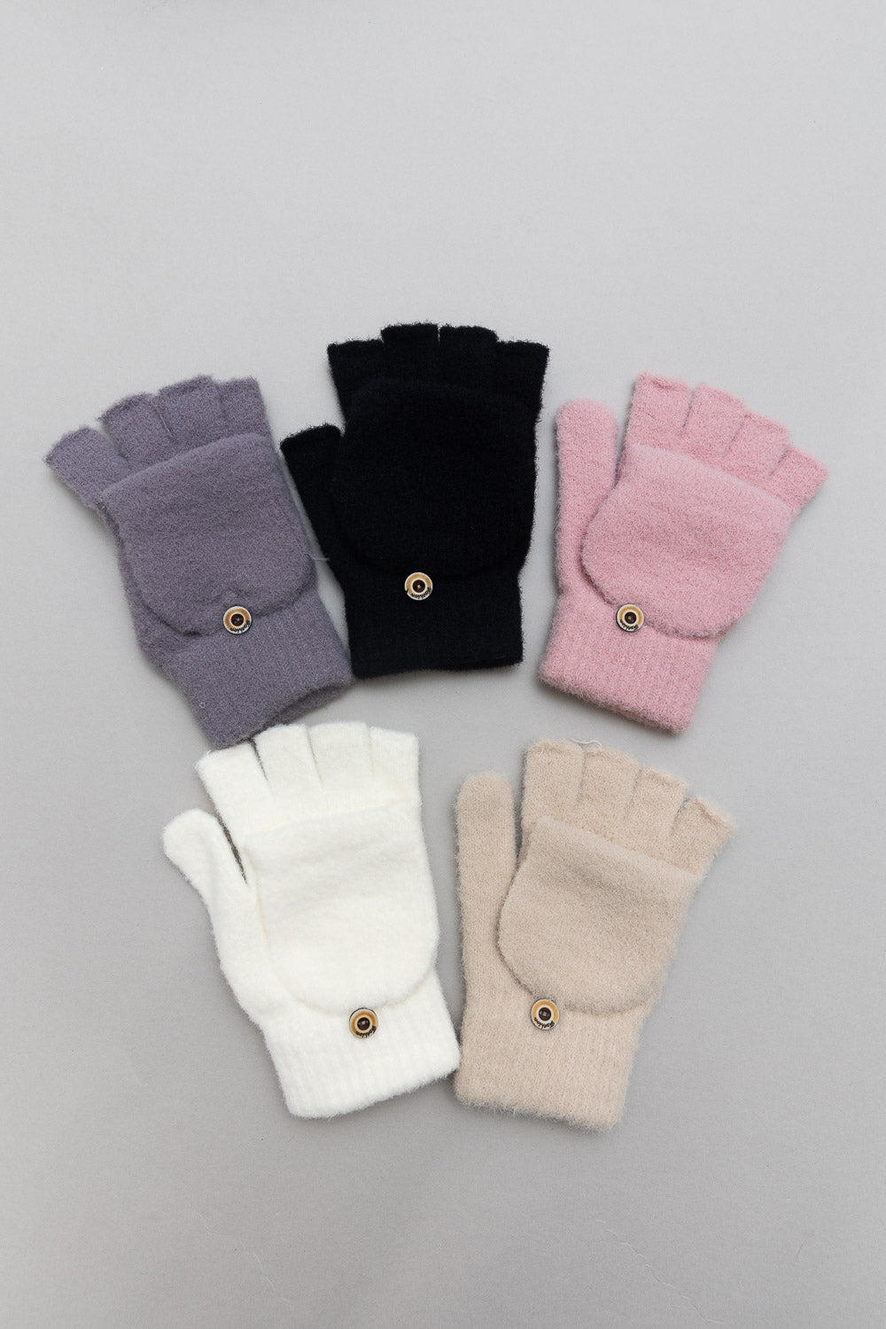 Convertible Flip Top Fingerless Knit Winter Gloves Leto Collection