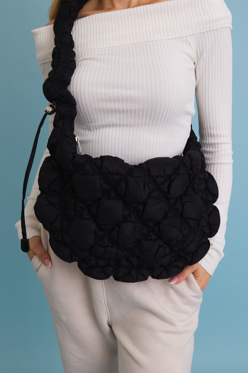 Carry All Quilted Puffer Crossbody Bag 👜