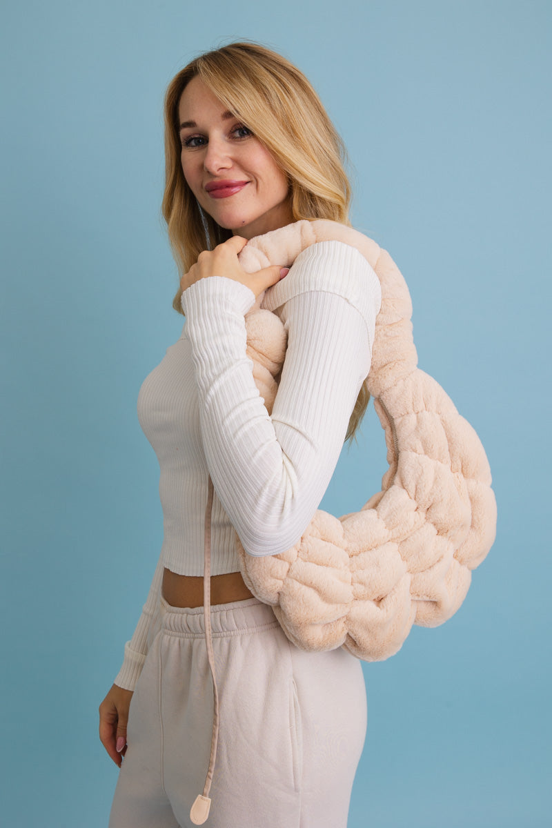 Plush Cloud Knit Cross Body Bag ☁️