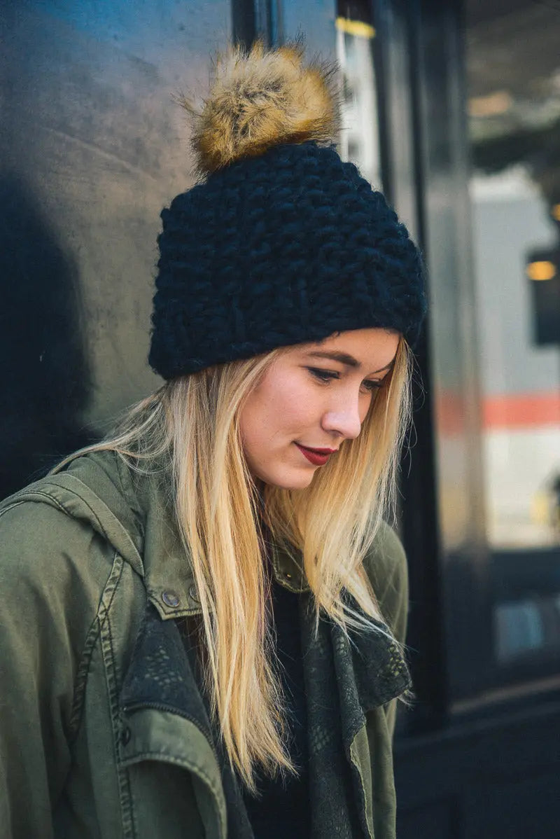Best-Selling Oversize Chunky Pom Beanie