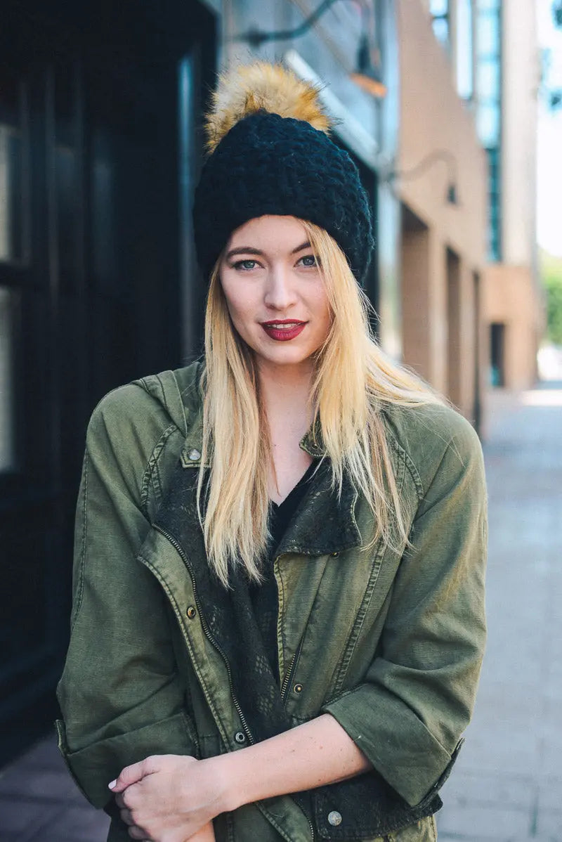 Best-Selling Oversize Chunky Pom Beanie