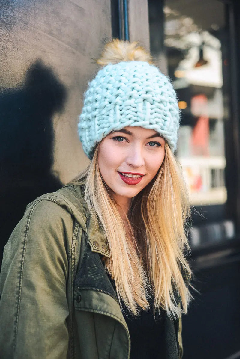 Best-Selling Oversize Chunky Pom Beanie