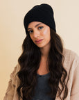 Frosty Front Fold Snuggle Ribbed Beanie