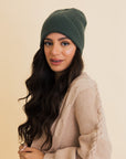 Frosty Front Fold Snuggle Ribbed Beanie