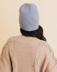 Frosty Front Fold Snuggle Ribbed Beanie