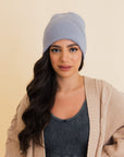 Frosty Front Fold Snuggle Ribbed Beanie