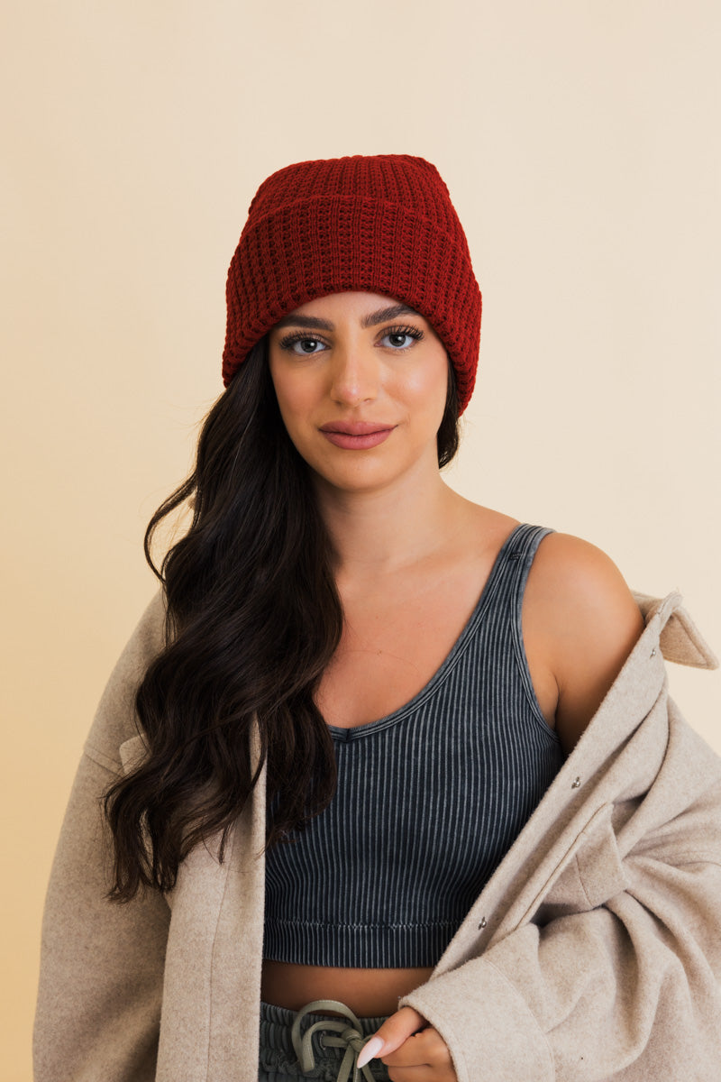 Toasty Waffle Puff Beanie Leto Collection
