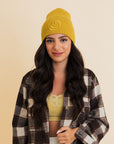 Embroidered Smiley Face Ribbed Knit Beanie