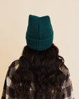 Chill Vibes Soft Ribbed Square Top Beanie