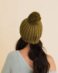 Chunky Cable Knit Pom Beanie