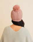 Chunky Cable Knit Pom Beanie