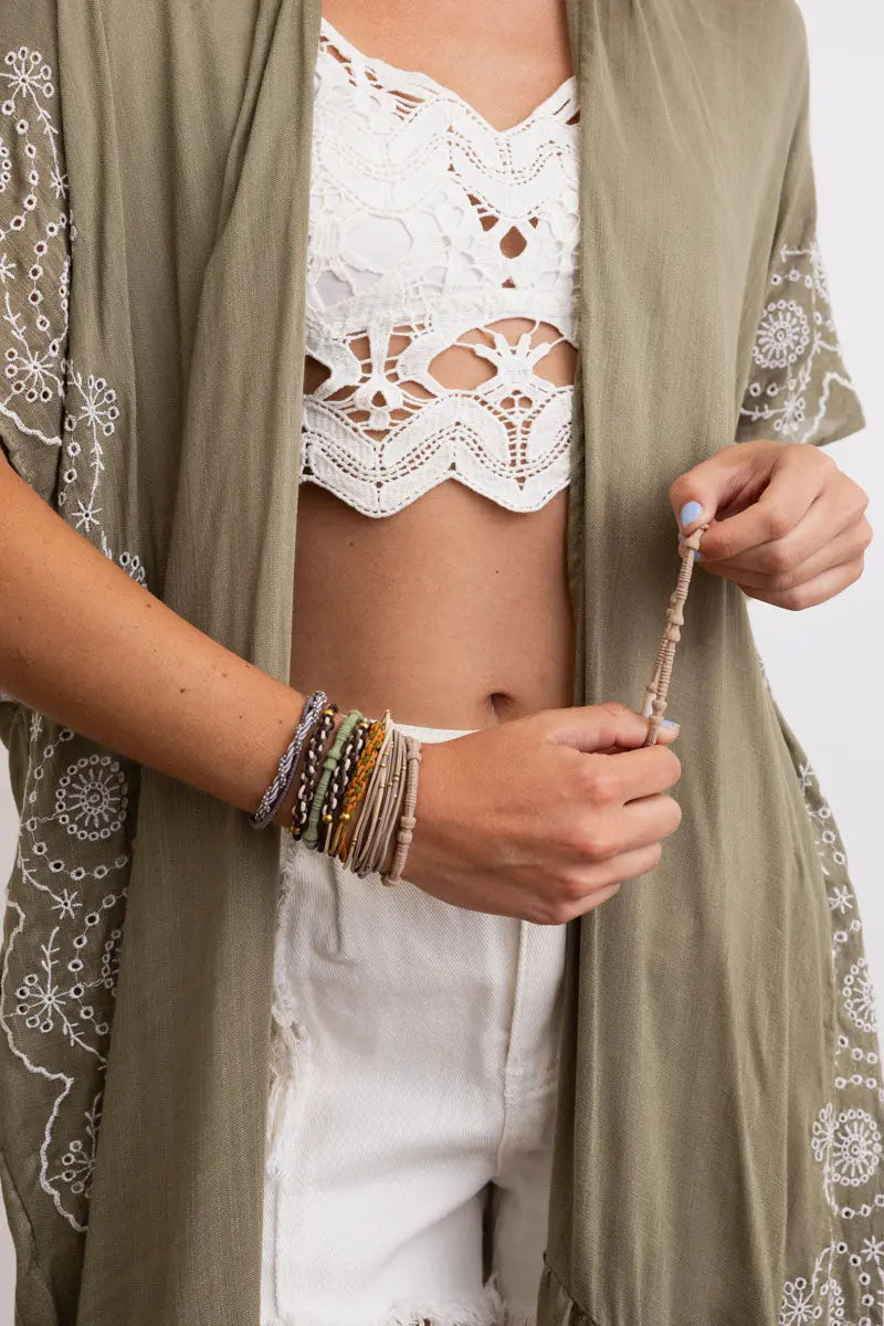 Retro Bohemian Stackable Hair Tie Bracelet Set🌷 Boho Clothing and Accessories