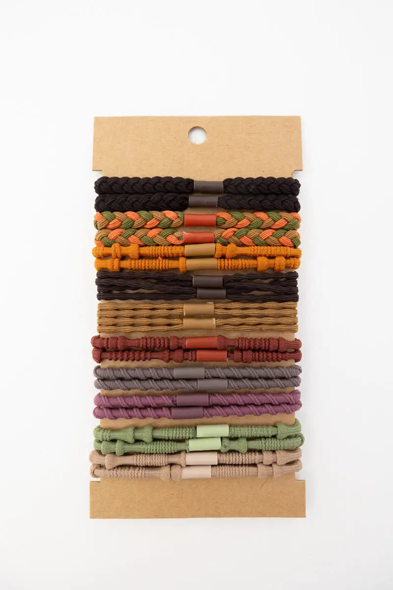 Braided Hair Tie Bracelets – Stackable Boho Set 🌿✨ Leto Collection