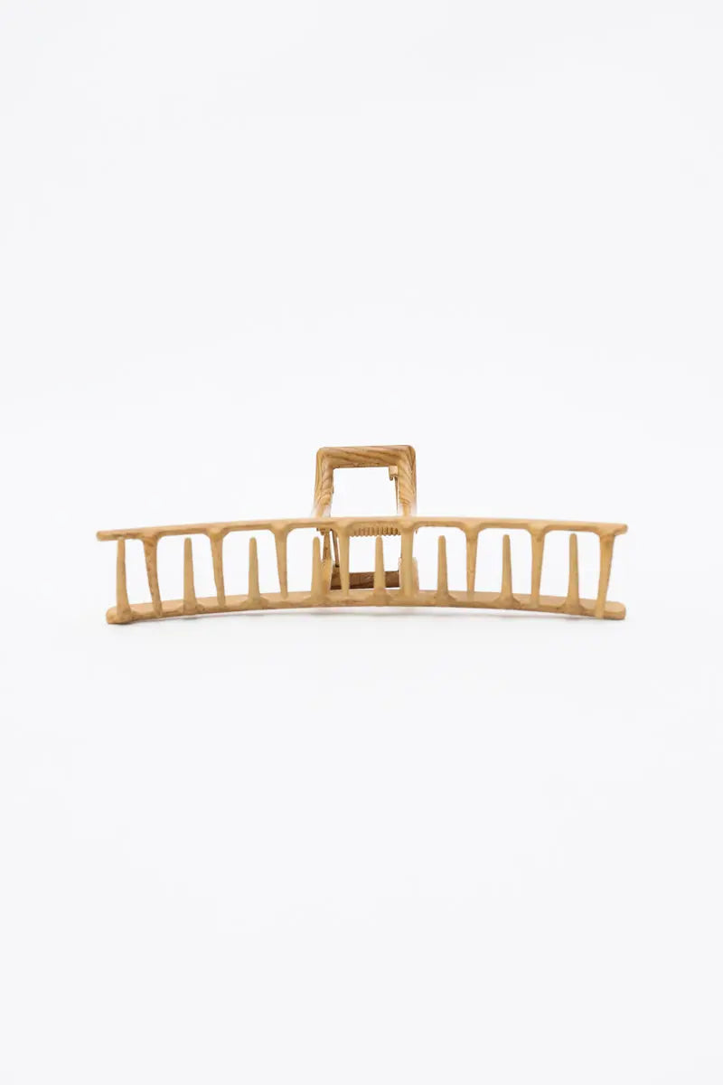 Retro Wood Grain Metal Hair Claw Clip Leto Collection