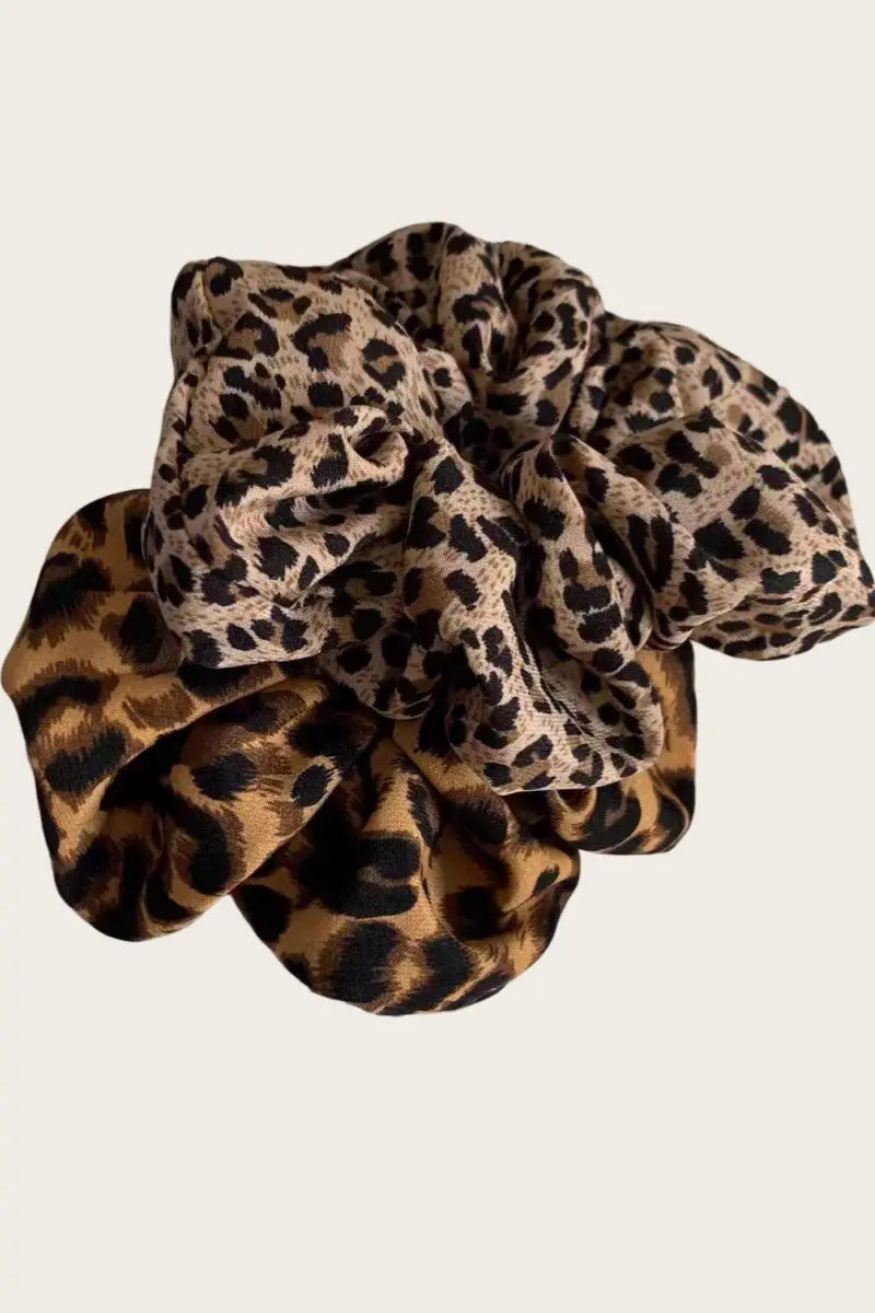 Leopard Print Scrunchies – Wild Animal Hair Rings 🐆✨ Leto Collection