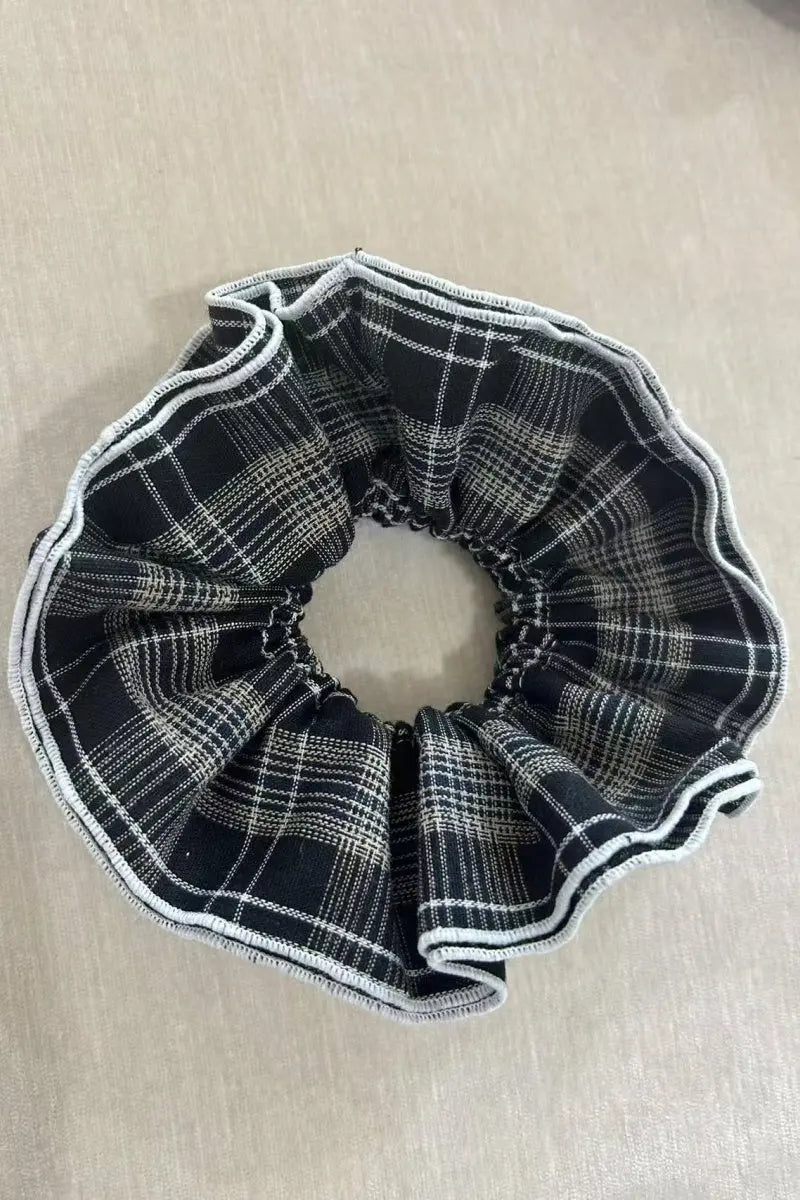 Vintage Stripe Double-Layer Scrunchie – Extra-Large Hair Tie for Women Leto Collection