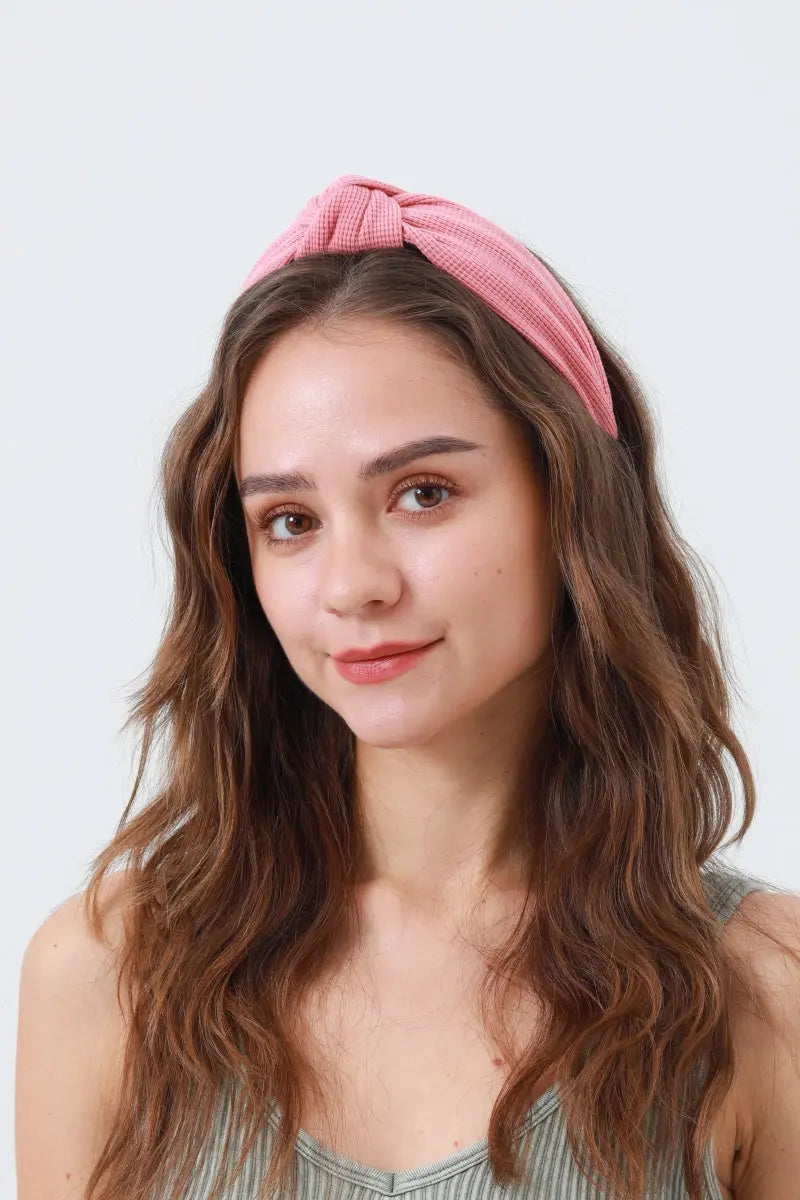 Waffle Texture Knit Headband – Cozy &amp; Chic Hair Wrap 🧣 Leto Collection