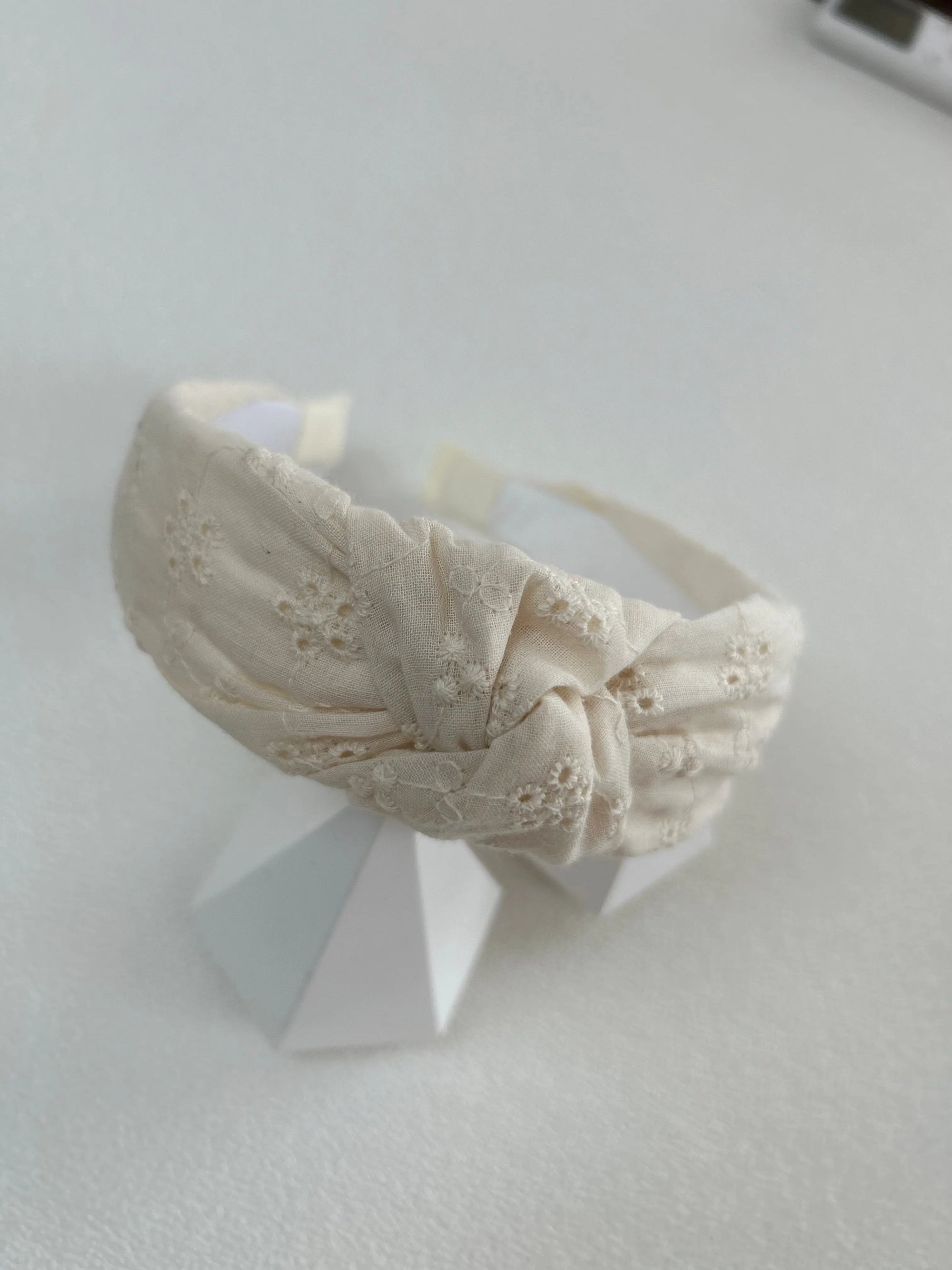 Boho Blooms: Flower Embroidered Denim Knotted Headband Leto Collection