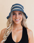 Woven Wonders Striped Sun Weave Hat