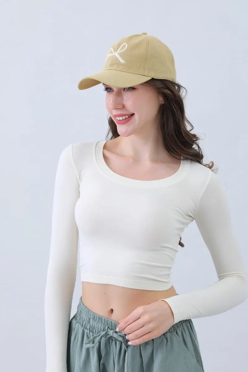 Embroidered Bow Ribbon Baseball Cap – Stylish &amp; Chic🎀⚾️ Boho Clothing and Accessories