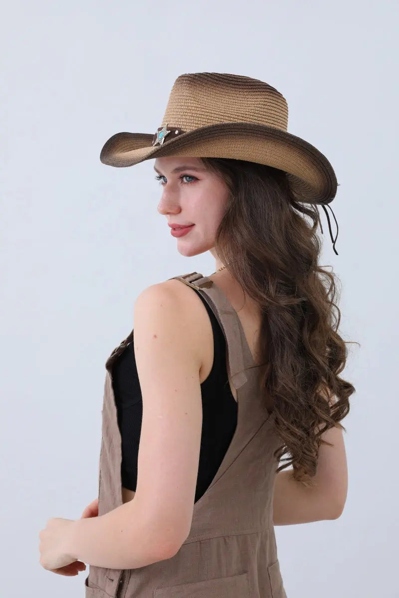 Rustic Star-Embellished Cowboy Hat – Timeless Western Charm🤠⭐ Leto Collection